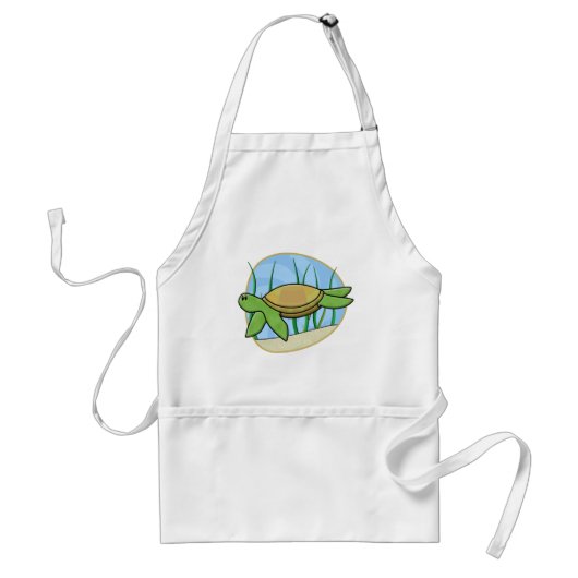 Kawaii Zee Turtle Apron Standaard Schort (Voorkant)