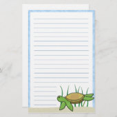 Kawaii Zee Turtle Stationery Briefpapier (Voorkant / Achterkant)