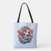 Kawaii Zeemeermin Tote Bag (Achterkant)