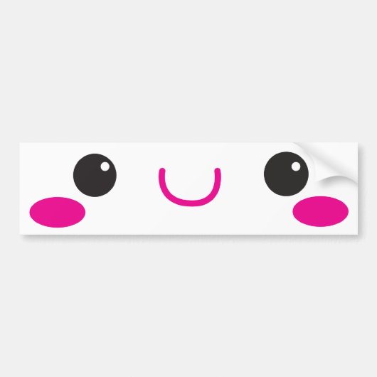KAWAII ZIET ER leuk UIT! Bumpersticker (Voorkant)