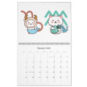 Kawaii Zodiac Cat Sign Kalender (Jan 2026)