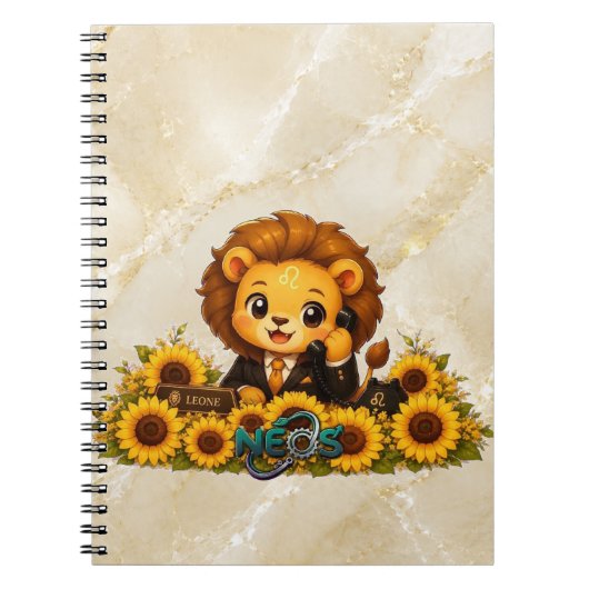Kawaii Zodiac Neos Leeuw Notitieboek (Voorkant)