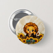 Kawaii Zodiac Neos Leeuw Ronde Button 5,7 Cm (Voorkant /achterkant)