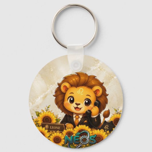 Kawaii Zodiac Neos Leeuw Sleutelhanger (Voorkant)