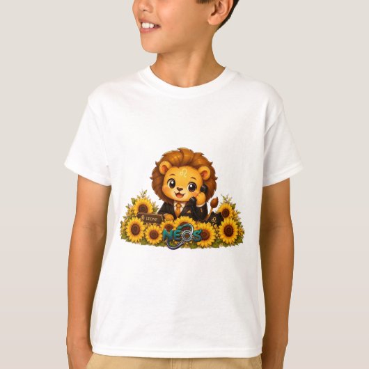 Kawaii Zodiac Neos Leeuw T-shirt (Voorkant)