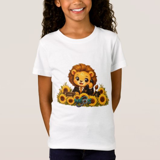 Kawaii Zodiac Neos Leeuw T-shirt (Voorkant)