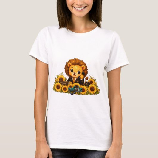 Kawaii Zodiac Neos Leeuw T-shirt (Voorkant)