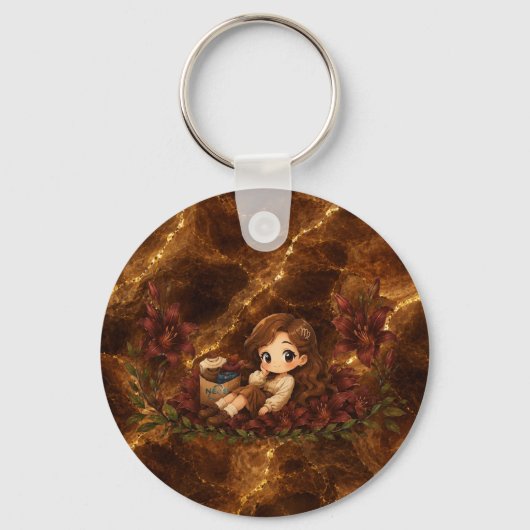 Kawaii Zodiac Neos Maagd Sleutelhanger (Voorkant)