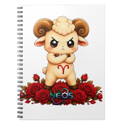 Kawaii Zodiac Neos Ram Notitieboek (Voorkant)