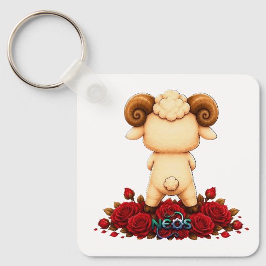 Kawaii Zodiac Neos Ram Sleutelhanger (Voorkant)