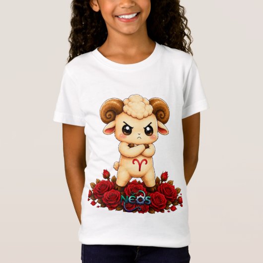 Kawaii Zodiac Neos Ram T-shirt (Voorkant)
