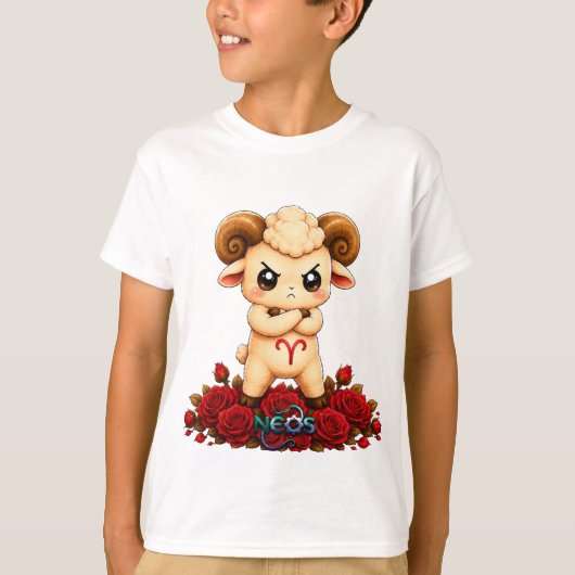 Kawaii Zodiac Neos Ram T-shirt (Voorkant)
