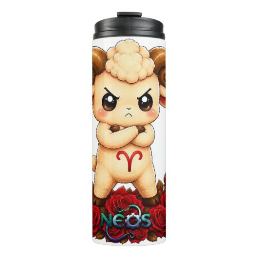 Kawaii Zodiac Neos Ram Thermosbeker (Voorkant)