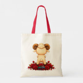 Kawaii Zodiac Neos Ram Tote Bag (Achterkant)