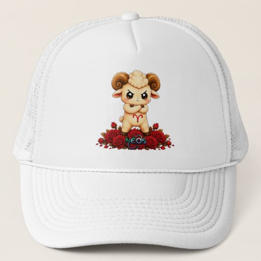 Kawaii Zodiac Neos Ram Trucker Pet (Voorkant)