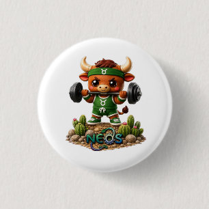 Kawaii Zodiac Neos Stier Ronde Button 3,2 Cm