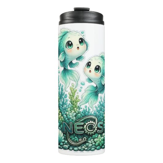 Kawaii Zodiac Neos Vissen Thermosbeker (Voorkant)