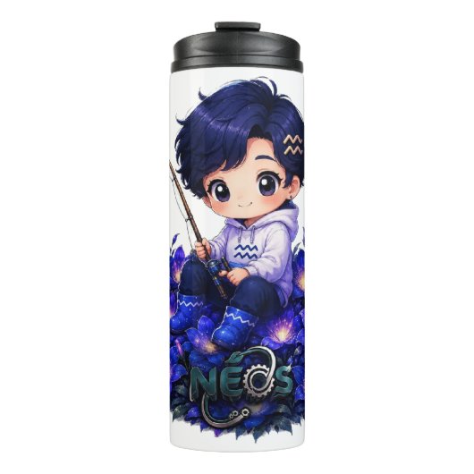 Kawaii Zodiac Neos Waterman Thermosbeker (Voorkant)