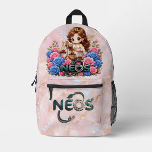 Kawaii Zodiac Neos Weegschaal Bedrukte Rugzak
