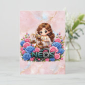 Kawaii Zodiac Neos Weegschaal Kaart (Staand voorkant)