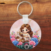 Kawaii Zodiac Neos Weegschaal Sleutelhanger (Achterkant)