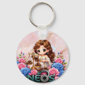 Kawaii Zodiac Neos Weegschaal Sleutelhanger (Achterkant)