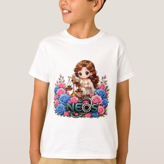 Kawaii Zodiac Neos Weegschaal T-shirt (Voorkant)