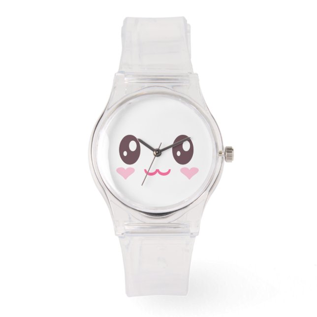Kawaii Zoet Gezicht Horloge (Voorkant)