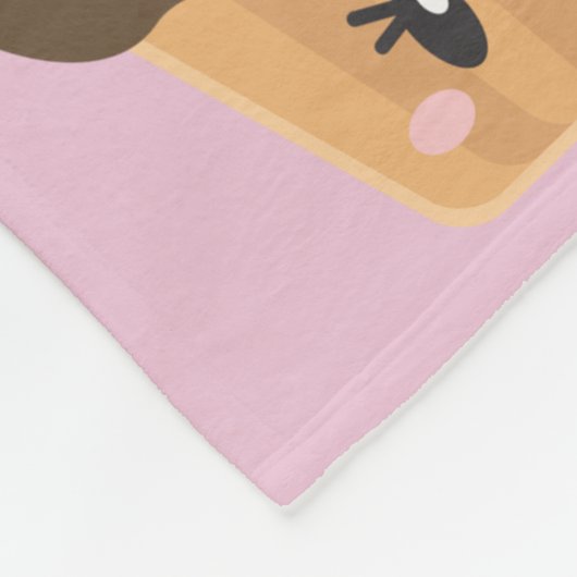 Kawaii zoet trakteert lekkere cupcakes fleece deken (Hoek)