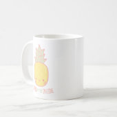Kawaii Zoete Ananas van Binnen Koffiemok (Voorkant links)