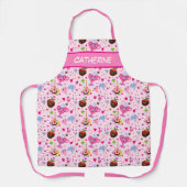 Kawaii Zoete Harten En Chocolade Schort (Voorkant)