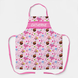 Kawaii Zoete Harten En Chocolade Schort
