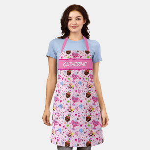 Kawaii Zoete Harten En Chocolade Schort