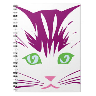 Kawaii Zoete Kitty Kat Gezicht Notitieboek