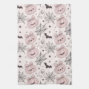 Kawaii Zoete Roze Griezelen Halloween Patroon Theedoek