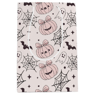 Kawaii Zoete Roze Griezelige Halloween Patroon Medium Cadeauzakje