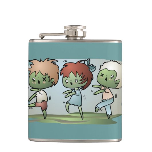 Kawaii Zombie Heupfles (Voorkant)