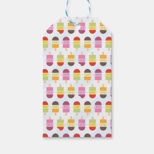 Kawaii Zomer IJslolly's / ijsjes Cadeaulabel (Voorkant)