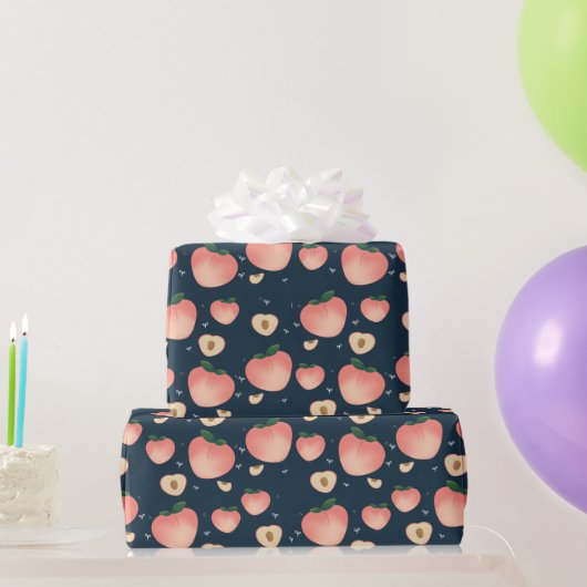 Kawaii Zomer Perzik Patroon Inpakpapier (Feestgeschenken)
