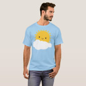 Kawaii Zon en Cloud T-shirt (Voorkant volledig)