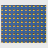 Kawaii Zon met Zonnebril Happy Emoji Faces Cadeaupapier (Vlak)