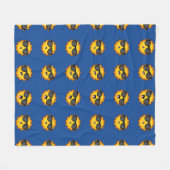 Kawaii Zon met Zonnebril Happy Emoji Faces Fleece Deken (Voorkant (Horizontaal))