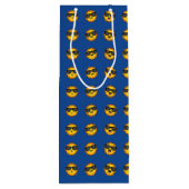 Kawaii Zon met Zonnebril Happy Emoji Faces Wijn Cadeautas (Achterkant)