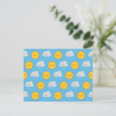 Kawaii Zon & Regen Briefkaart (Staand voorkant)