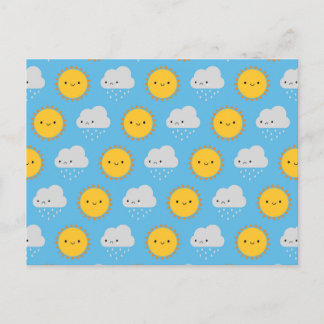 Kawaii Zon & Regen Briefkaart