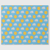 Kawaii Zon & Regen Cadeaupapier (Vlak)