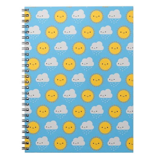 Kawaii Zon & Regen Notitieboek (Voorkant)