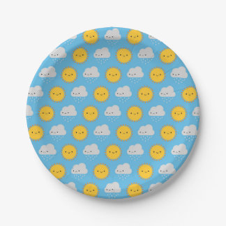 Kawaii Zon & Regen Papieren Bordje