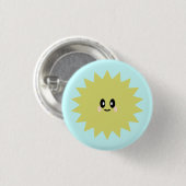 KAWAII ZON ZONNESCHIJN SCHATTIGE HAPPY PIN BUTTON (Voorkant /achterkant)