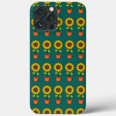 Kawaii Zonnebloem Plant in een pot Case-Mate iPhone Case (Achterkant)